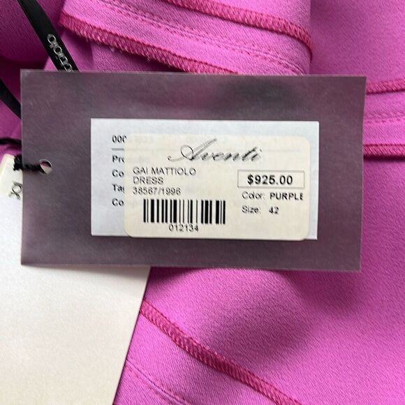 NWT Gai Mattiolo Plunging V-neckline Structured Cups Cut-out front detail Purple - Picture 13 of 14